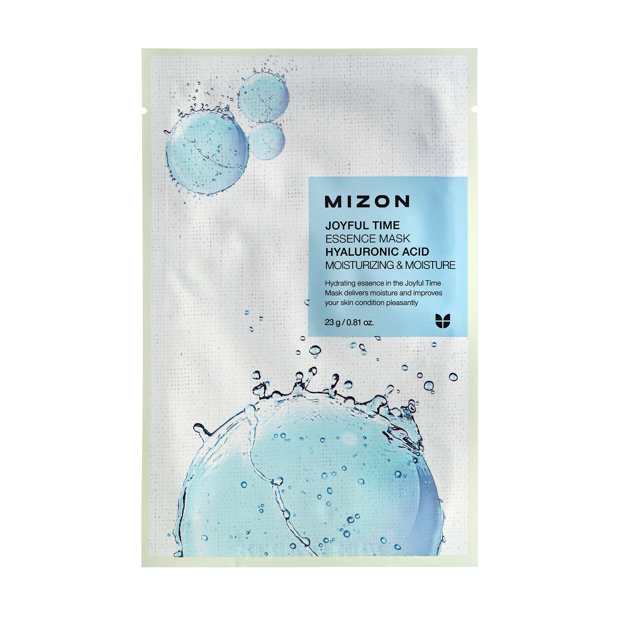 Тканинна маска для обличчя Mizon Joyful Time Essence Mask Hyaluronic Acid з гіалуроновою кислотою, 23 г